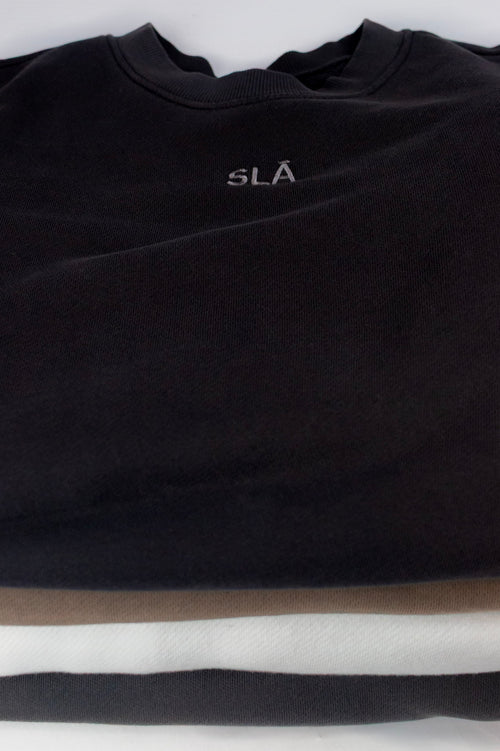 Noir Oversized Crew Neck Sweatshirt